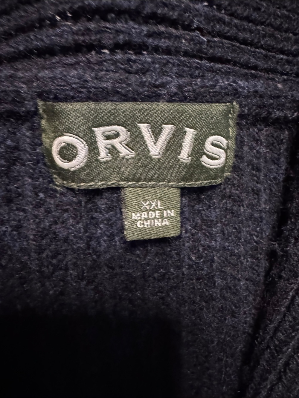 Orvis men's heavy ribbed shawl collar cardigan sweater elbow patches size XXL - Picture 4 of 7
